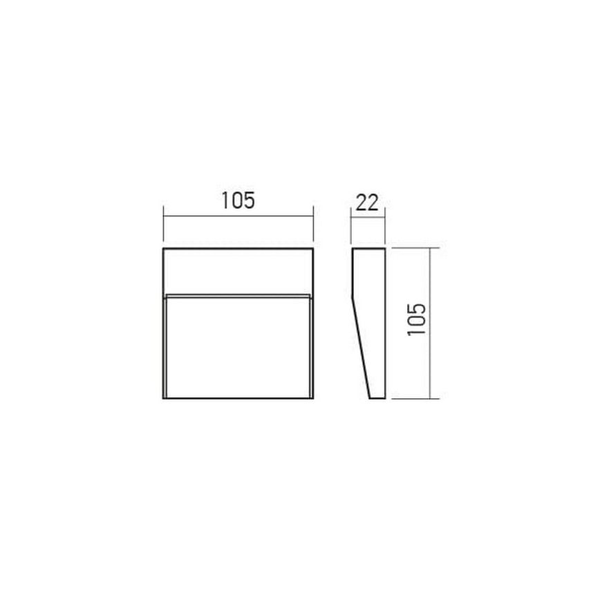 Redo 90474 - LED Екстериорен аплик LANDER LED/3W/230V IP54 бял