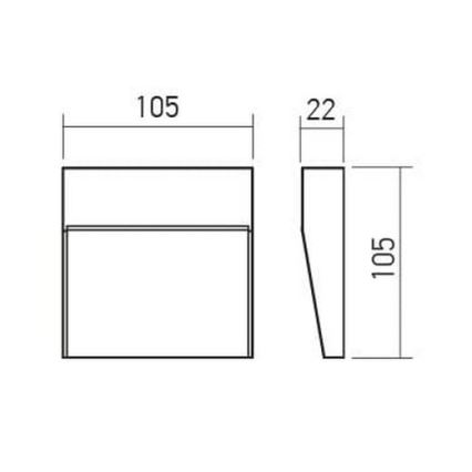 Redo 90475 - LED Екстериорен аплик LANDER LED/3W/230V IP54 антрацит