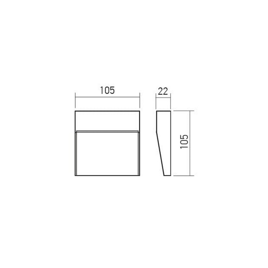 Redo 90475 - LED Екстериорен аплик LANDER LED/3W/230V IP54 антрацит