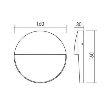 Redo 90476 - LED Екстериорен аплик LANDER LED/6W/230V IP54 бял