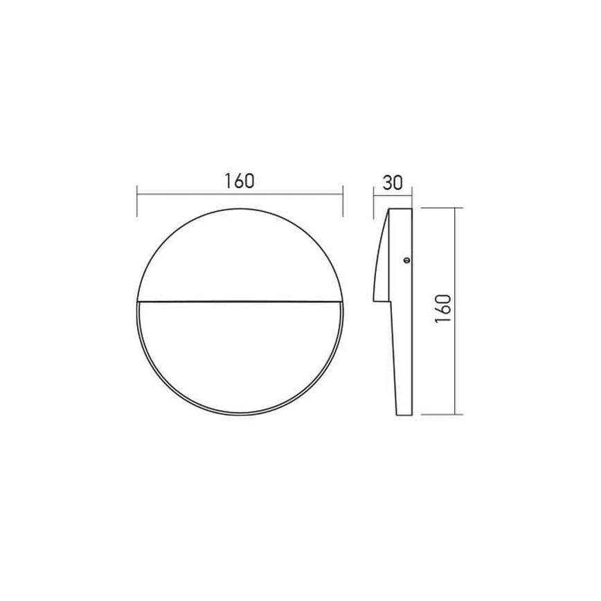 Redo 90477 - LED Екстериорен аплик LANDER LED/6W/230V IP54 антрацит