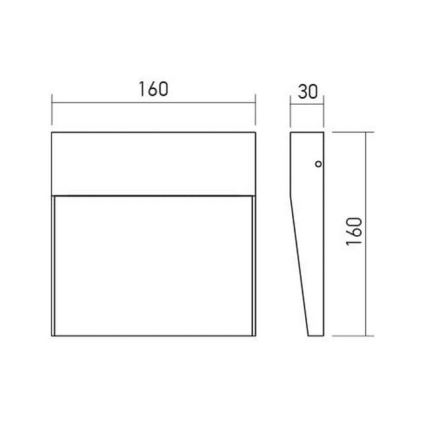 Redo 90479 - LED Екстериорен аплик LANDER LED/6W/230V IP54 антрацит