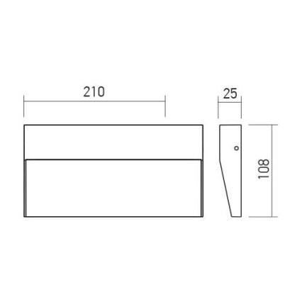 Redo 90481 - LED Екстериорен аплик LANDER LED/6W/230V IP54 антрацит