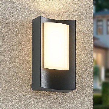 Redo 90483 - LED Екстериорен аплик WARP LED/8W/230V 3000K IP44 антрацит