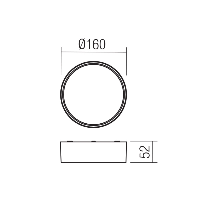 Redo 90494 - Екстериорна LED лампа за таван URANIA LED/10W/230V Ø 16 см 3000K IP65 бял
