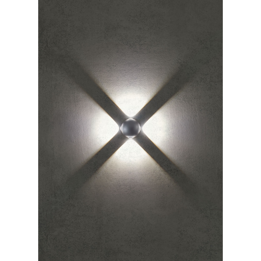 Redo 90500 - LED Екстериорен аплик MILESTONE 4xLED/3W/230V IP54 антрацит