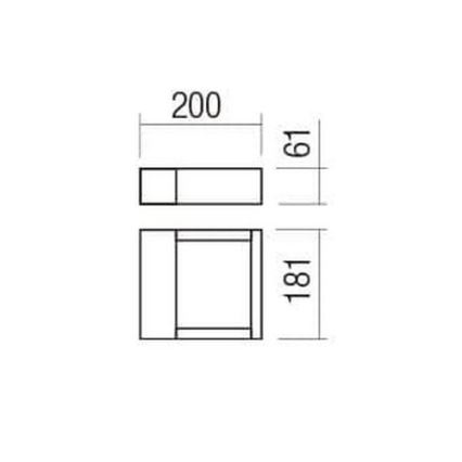 Redo 90508 - LED Екстериорен аплик WALD LED/10W/230V IP65 антрацит
