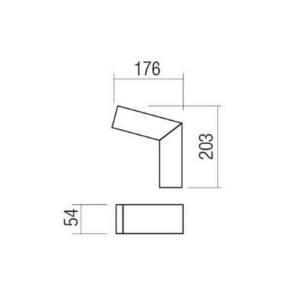 Redo 90510 - LED Екстериорен аплик WOODY LED/10W/230V IP54 антрацит