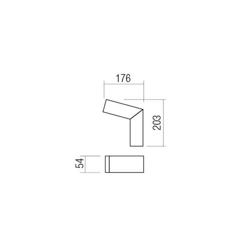 Redo 90510 - LED Екстериорен аплик WOODY LED/10W/230V IP54 антрацит