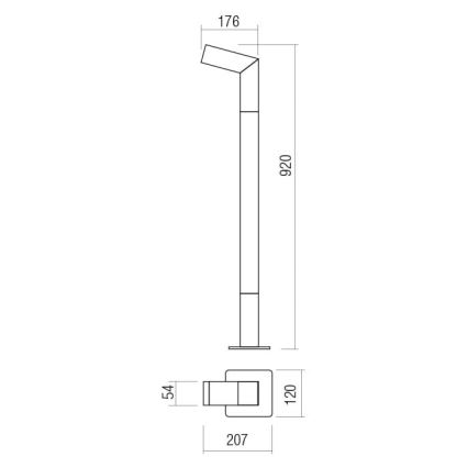 Redo 90512 - LED Екстериорна лампа WOODY LED/10W/230V IP54 антрацит