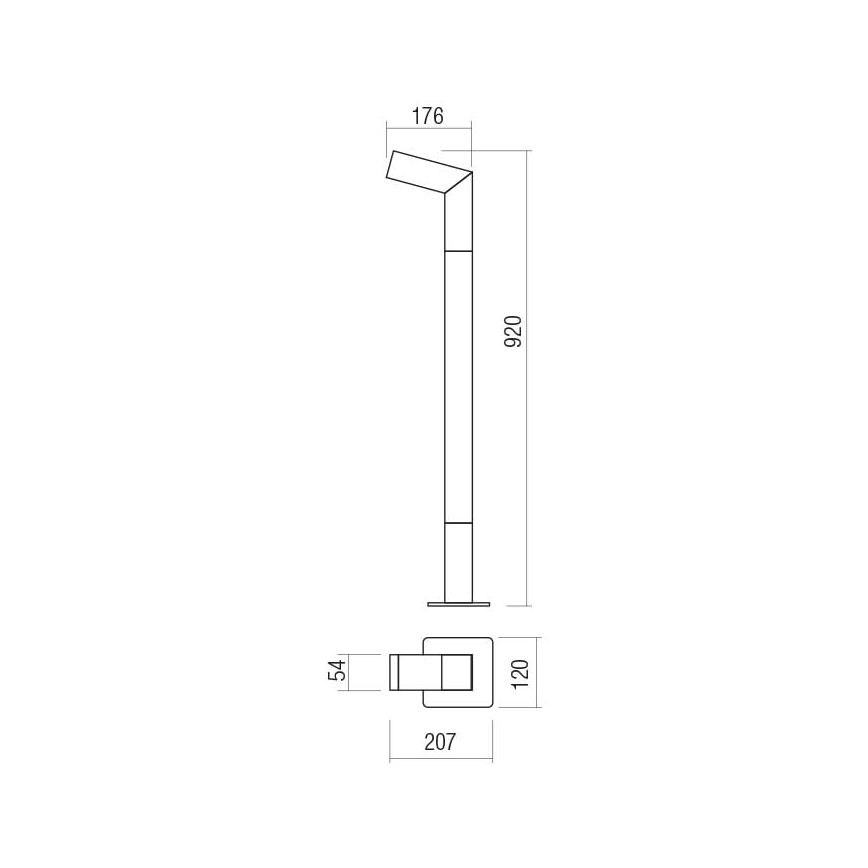 Redo 90512 - LED Екстериорна лампа WOODY LED/10W/230V IP54 антрацит