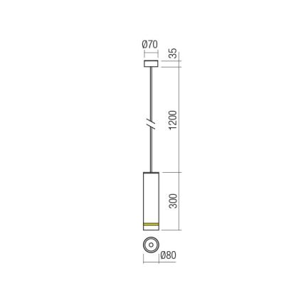 Redo 90513 - LED Екстериорна висяща лампа KLOU LED/9W/230V IP54 бял