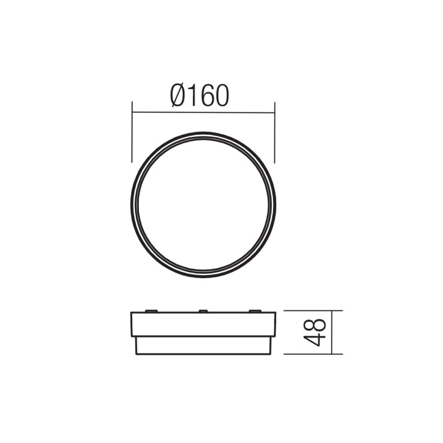 Redo 90516 - Екстериорна LED лампа за таван URANIA LED/10W/230V Ø 16 см IP65 антрацит