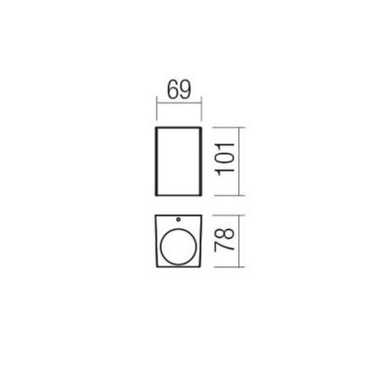 Redo 90528 - LED външна стенна лампа BRIO LED/6W/230V 3000K IP54 кафява
