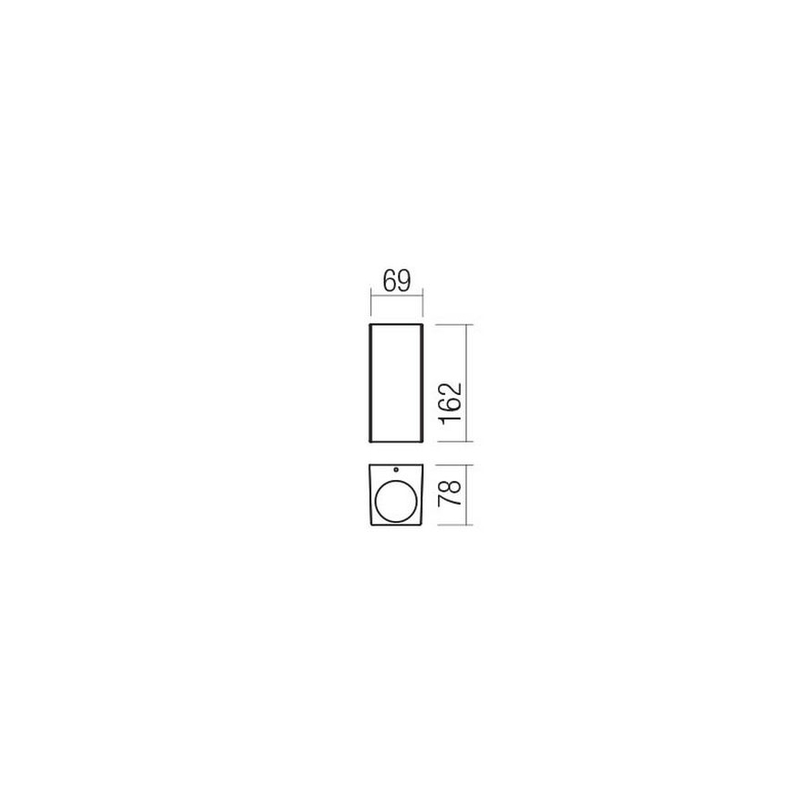 Redo 90530 - LED Екстериорен аплик BRIO LED/10W/230V 3000K IP54 антрацит