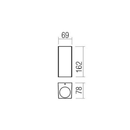 Redo 90531 - LED Екстериорен аплик BRIO LED/10W/230V 3000K IP54 кафяв