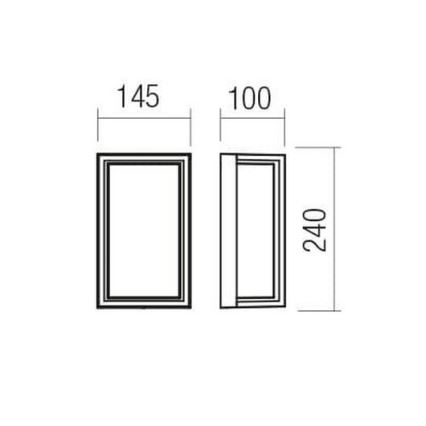 Redo 90533 - LED Екстериорен аплик QUADRIS LED/12W/230V IP54 антрацит