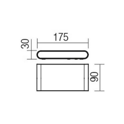 Redo 9054 - LED Екстериорен аплик POCKET LED/13W/230V IP54 антрацит