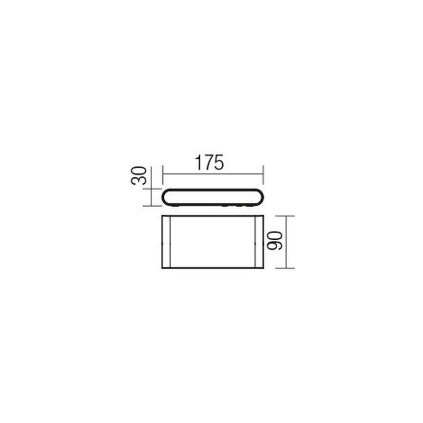 Redo 9054 - LED Екстериорен аплик POCKET LED/13W/230V IP54 антрацит