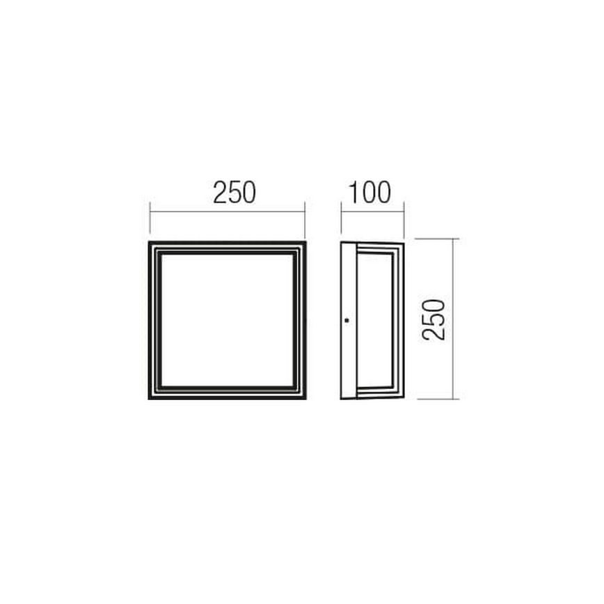 Redo 90565 - LED Екстериорен аплик QUADRIS LED/20W/230V IP54 антрацит