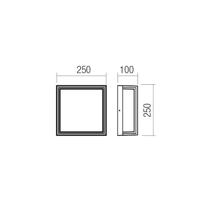 Redo 90566 - LED Екстериорен аплик QUADRIS LED/20W/230V IP54 кафяв