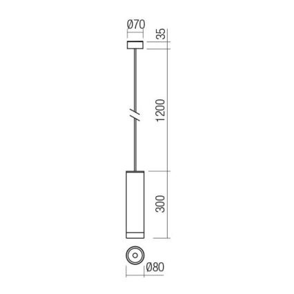 Redo 90571 - LED Екстериорна висяща лампа KLOU LED/9W/230V IP54 антрацит