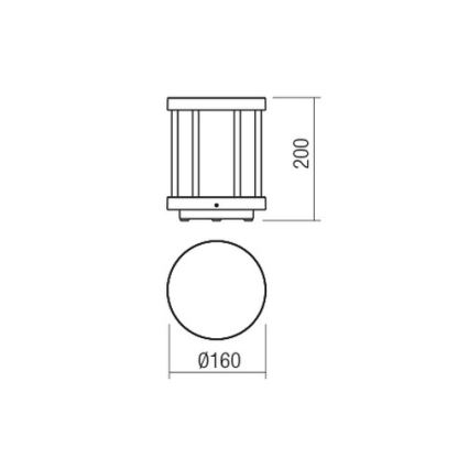Redo 90577 - LED външна лампа KALEN LED/8W/230V 3000K 20 cm IP65 антрацит