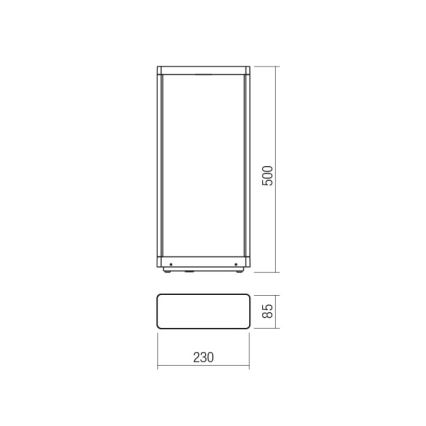Redo 90581 - Външна LED лампа WAKE LED/8W/230V 3000K 50 cm IP65 антрацит