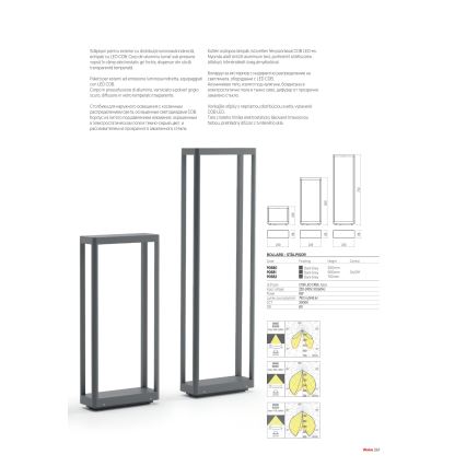Redo 90582 - LED външна лампа WAKE LED/8W/230V 3000K 75 cm IP65 антрацит