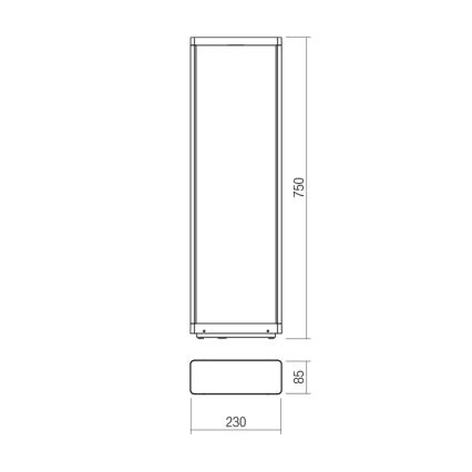 Redo 90582 - LED външна лампа WAKE LED/8W/230V 3000K 75 cm IP65 антрацит