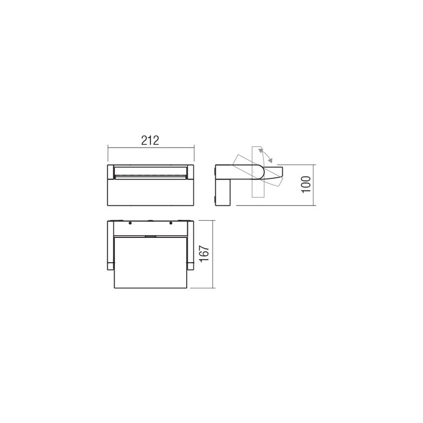 Redo 90585 - LED Екстериорен аплик FLIP LED/20W/230V CRI 90 3000K IP54 кафяв