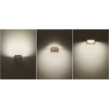 Redo 90585 - LED Външно стенно осветително тяло FLIP LED/20W/230V 3000K CRI 90 IP54 кафяво