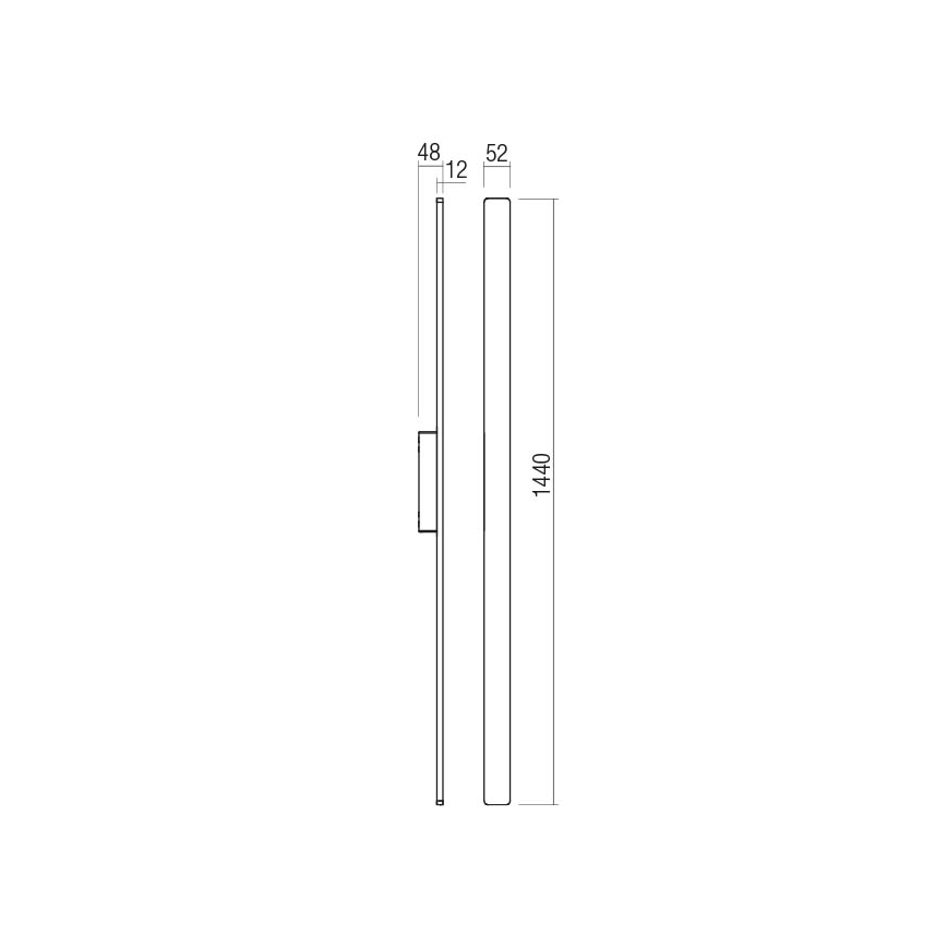 Redo 90624 - LED Екстериорен аплик REFLEXA LED/24W/230V 3000K 144 см IP54 кафяв