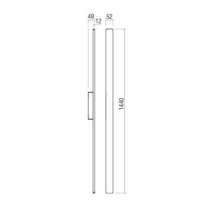 Redo 90625 - LED Екстериорен аплик REFLEXA LED/24W/230V 3000K 144 см IP54 черен