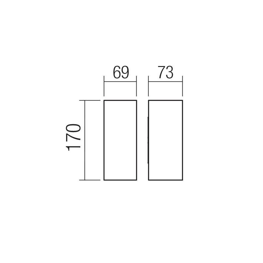 Redo 90635 - LED Екстериорен аплик SONNY 2xLED/5W/230V 2200/3000/4000K IP54 бял