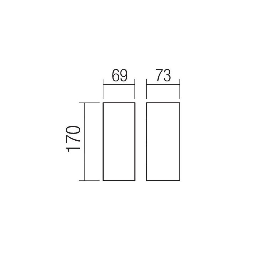 Redo 90636 - LED Екстериорен аплик SONNY 2xLED/5W/230V 2200/3000/4000K IP54 антрацит