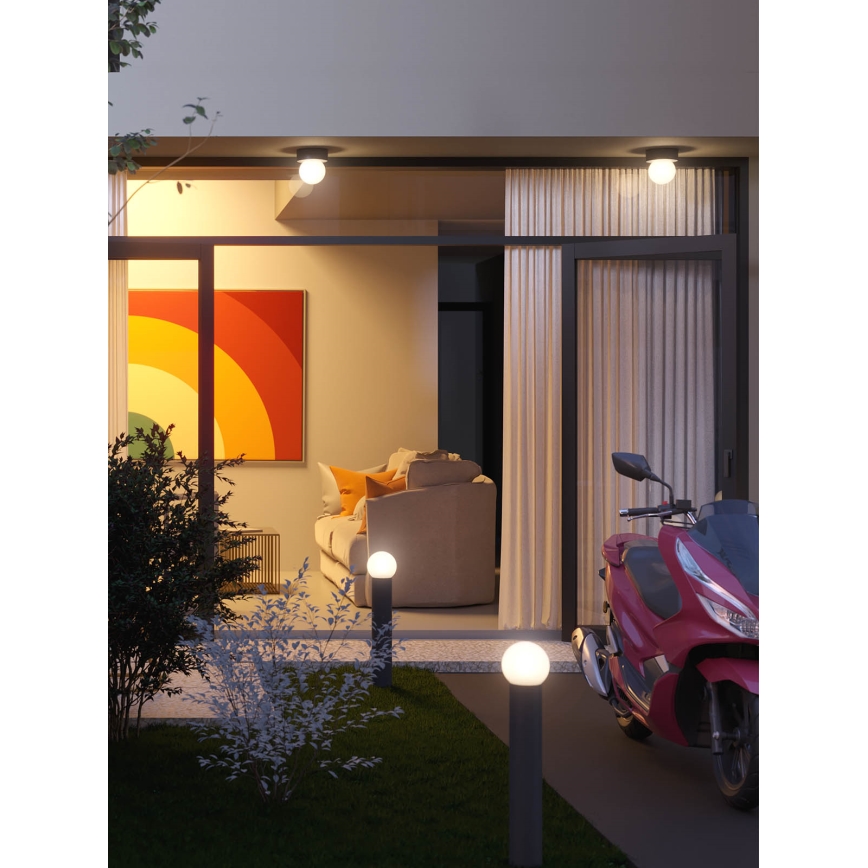 Redo 90643 - Външна лампа BULK 1xE27/28W/230V 80 cm IP44 антрацит