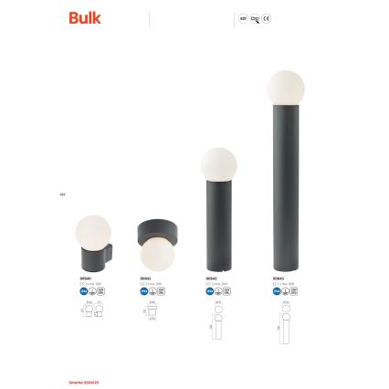 Redo 90643 - Външна лампа BULK 1xE27/28W/230V 80 cm IP44 антрацит