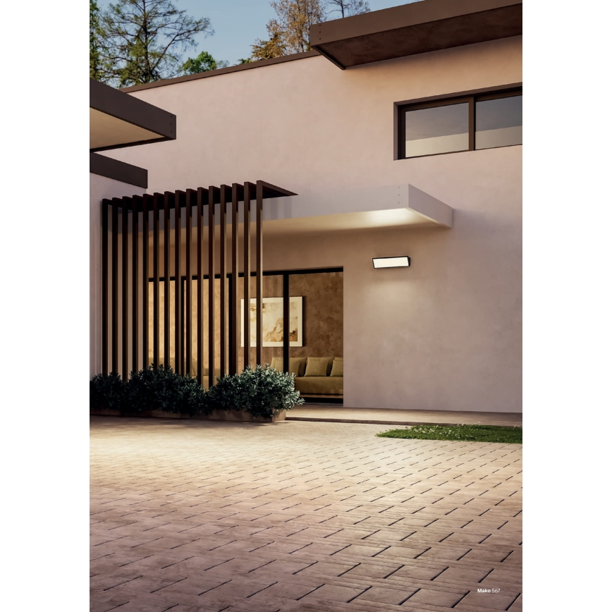 Redo 90678 - LED външно стеннo осветително тяло MAKO LED/65W/230V 3000K IP65 антрацит