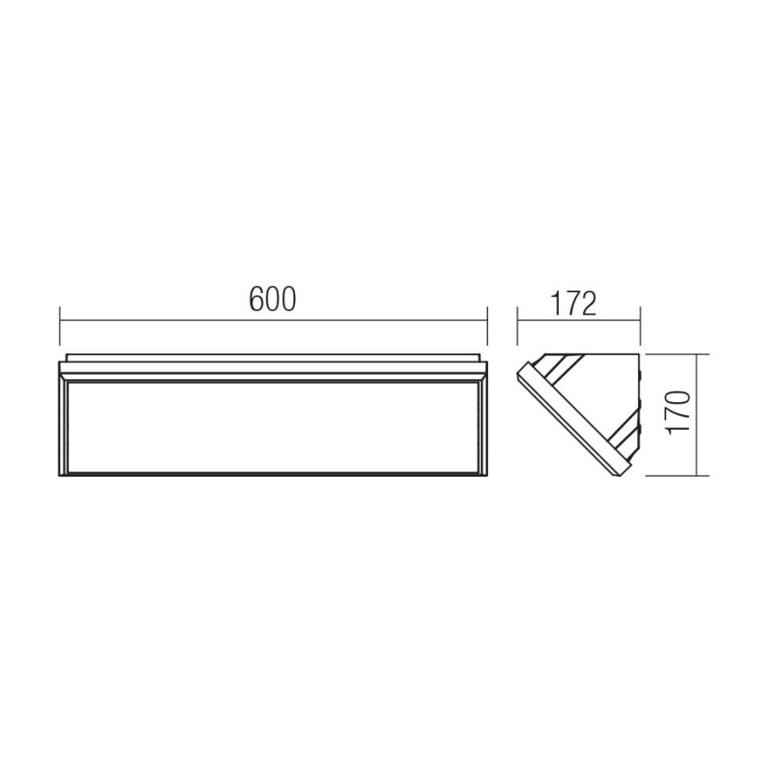 Redo 90678 - LED външно стеннo осветително тяло MAKO LED/65W/230V 3000K IP65 антрацит
