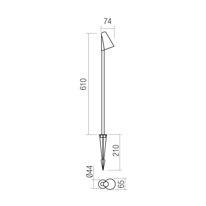 Redo 90706 - LED външна лампа NIVALIS LED/6,8W/230V 3000K 82 cm IP65 кафява