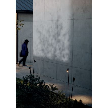 Redo 90712 - LED външно осветително тяло NIVALIS 2xLED/6,9W/230V 3000K 110 cm IP65 кафяво