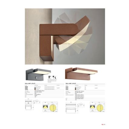 Redo 90715 - Външно стенно LED осветително тяло FLIP LED/40W/230V 3000/4000/5000K CRI 90 IP54 антрацит