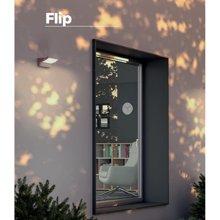 Redo 90716 - LED външно стенно осветително тяло FLIP LED/40W/230V 3000/4000/5000K CRI 90 IP54 кафяво