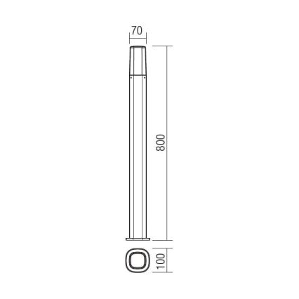 Redo 9078 - Екстериорна лампа CRAYON 1xE27/42W/230V IP44