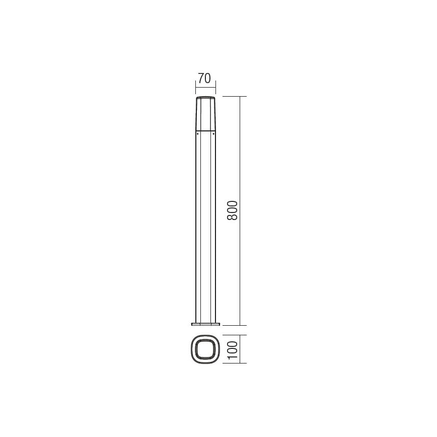 Redo 9078 - Екстериорна лампа CRAYON 1xE27/42W/230V IP44