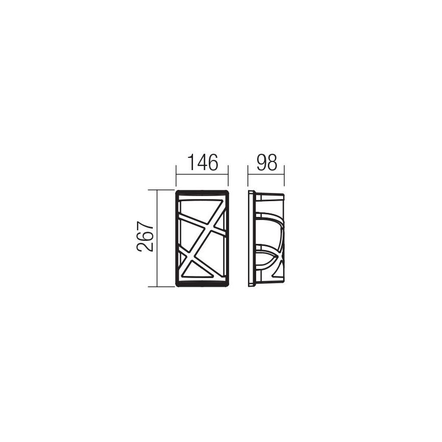 Redo 9097 - Външно стенно осветително тяло VORTEX 1xE27/42W/230V IP44 кафяво