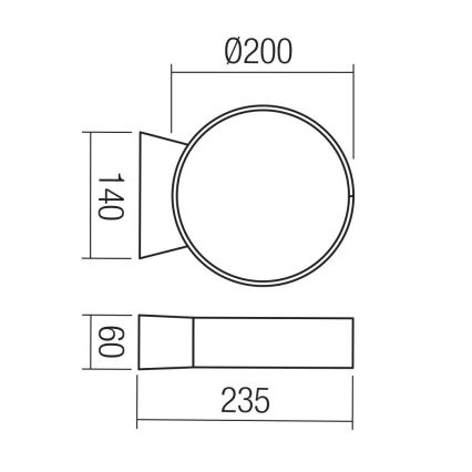 Redo 91062 - LED външно стенено осветително тяло ONIRO LED/8W/230V 3000K CRI 90 IP65 антрацит