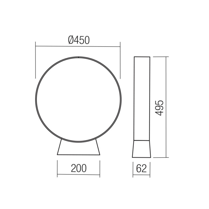 Redo 91067 - LED външна лампа ONIRO LED/15W/230V 3000K 49,5 cm CRI 90 IP65 кафява