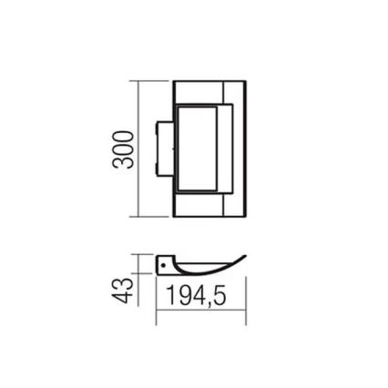 Redo 9112 - LED Екстериорен аплик VELA LED/24W/230V IP54
